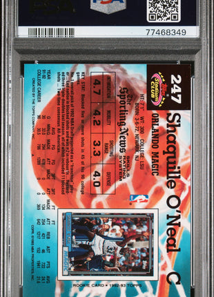 PSA 10 1992 Stadium Club Shaquille O'Neal #247