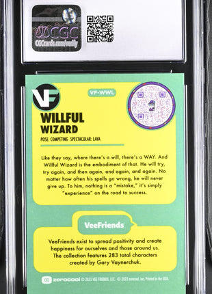 2023 VeeFriends Willful Wizard Lava /849 #VF-WWL CGC 9