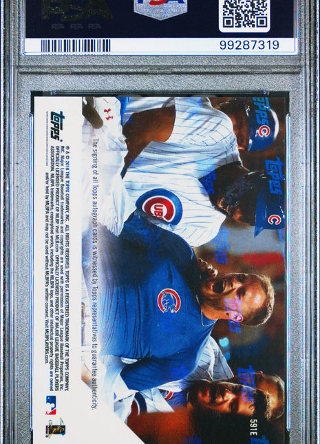 David Bote PSA 9 2018 Topps Now #591E Autograph Red 06/10