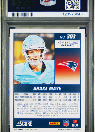 Drake Maye PSA 10 2024 Panini Score #303 Stars 110/399
