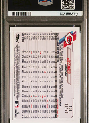 Joey Votto PSA 9 2021 Topps Chrome Ben Baller #156 Gold Refractor
