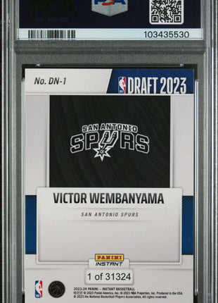 Victor Wembanyama PSA 10 2023 Panini Instant Draft Night #DN1