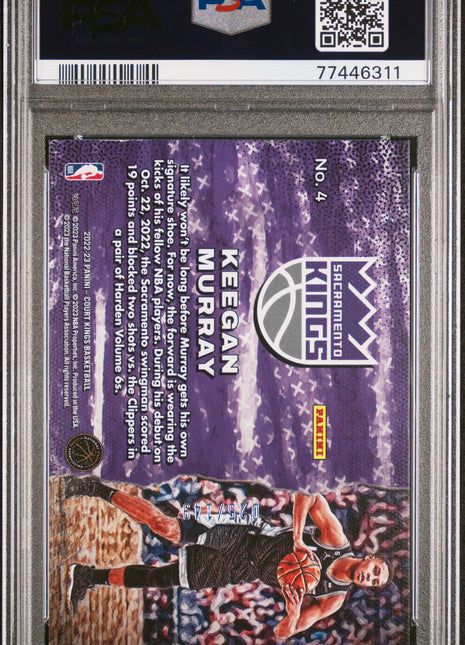 Keegan Murray PSA 8 2022 Panini Court Kings First Steps #4 Ruby
