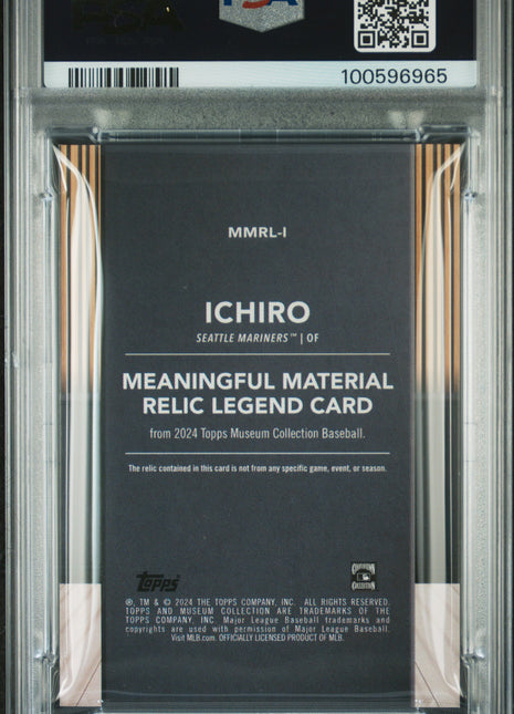 Ichiro PSA 9 2024 Topps Museum Collection Meaningful Material Legends Copper /49