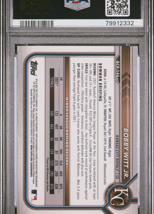 Bobby Witt JR. PSA 9 2022 Bowman Mega Box Chrome #146 Blue Refractor