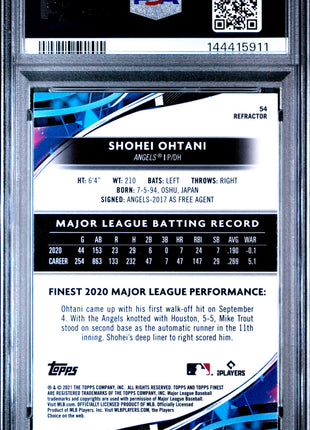 Shohei Ohtani PSA 9 2021 Topps Finest #54 Refractor