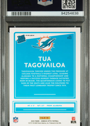 Tua Tagovailoa PSA 9 2020 Panini Donruss Optic #152 Pink