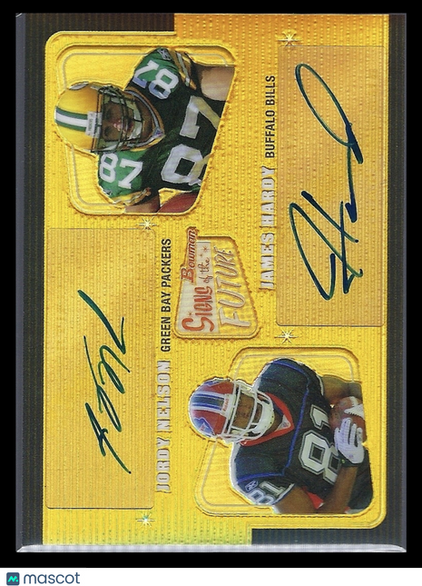 James Hardy Jordy Nelson 2008 Bowman Signs of the Future Buffalo Bills Green Bay Packers Gold