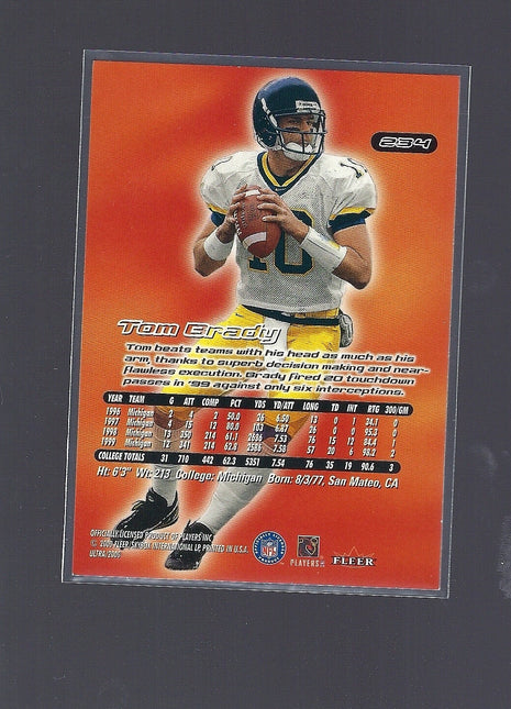 Tom Brady 2000 Fleer Ultra #234 New England Patriots Rookie