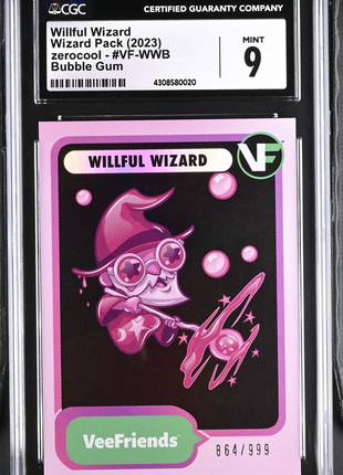 2023 VeeFriends Willful Wizard Bubble Gum /999 CGC 9