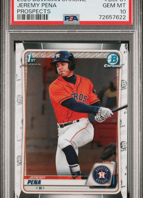 Jeremy Pena PSA 10 2020 Bowman Chrome Prospects #BCP61