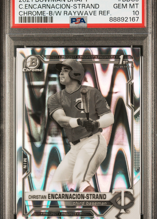 C. Encarnacion-Strand PSA 10 2021 Bowman Draft #BDC9 Chrome Raywave Refractor