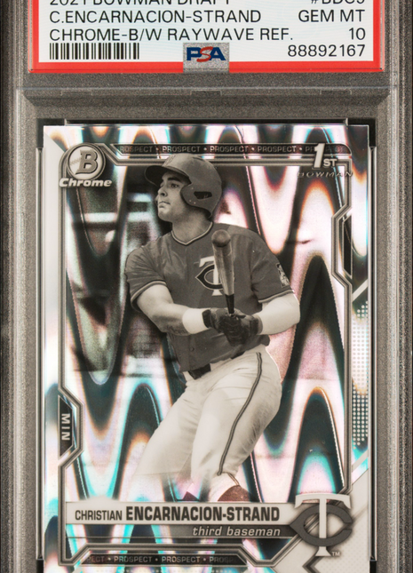 C. Encarnacion-Strand PSA 10 2021 Bowman Draft #BDC9 Chrome Raywave Refractor