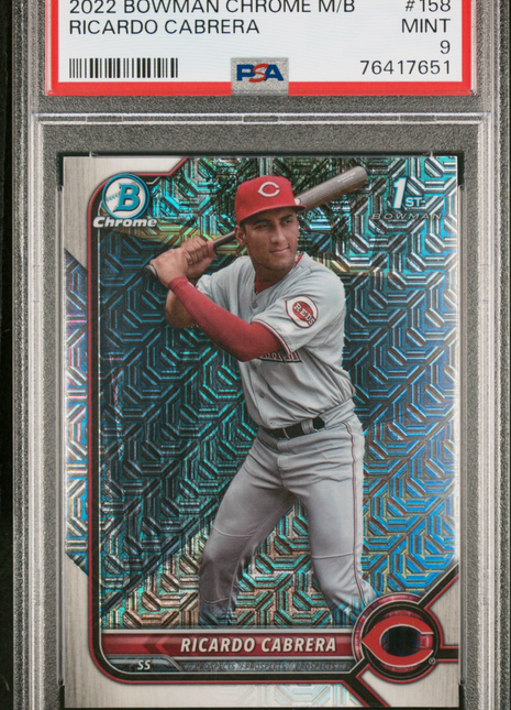 Ricardo Cabrera PSA 9 2022 Bowman Mega Box Chrome #158