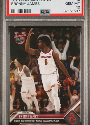 Bronny James PSA 10 2023 Bowman U Now #16