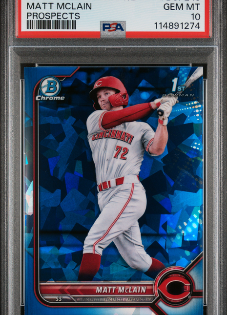 Matt Mclain PSA 10 2022 Bowman Chrome Sapphire Edition Prospects #BCP245