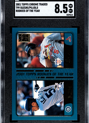 Pujols Suzuki SGC 8.5 2001 Topps Chrome Traded #T99 Rookies Of The Year