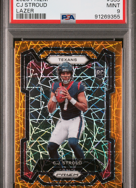 PSA 9 2023 Panini Prizm CJ Stroud #339 Lazer Prizm