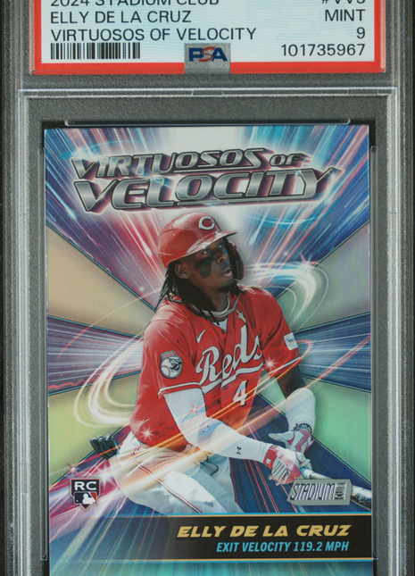 Elly De La Cruz PSA 9 2024 Topps Stadium Club Virtuosos Of Velocity #VV3