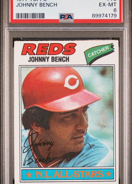 Johnny Bench PSA 6 1977 Topps #70
