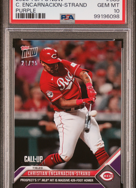 C. Encarnacion-Strand PSA 10 2023 Topps Now #583 Purple 21/25