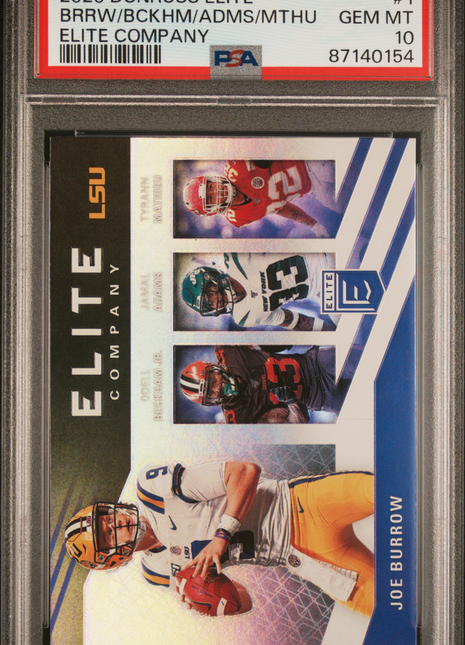 Mthu Adms Bckhm Brrw PSA 10 2020 Panini Donruss Elite Elite Company #1