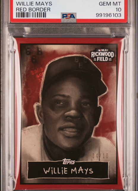 Willie Mays PSA 10 2024 Topps MLB At Rickwood Field #RW4 Red Border 04/10