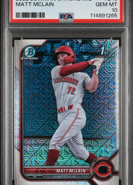 Matt Mclain PSA 10 2022 Bowman Mega Box Chrome #245