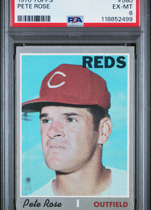 Pete Rose PSA 6 1970 Topps #580