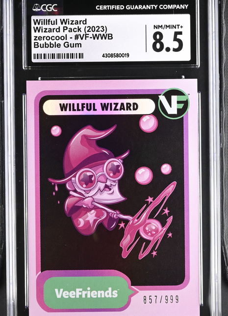 2023 VeeFriends Willful Wizard #VF-WWB English CGC 8.5 /999 Bubble Gum GaryVee