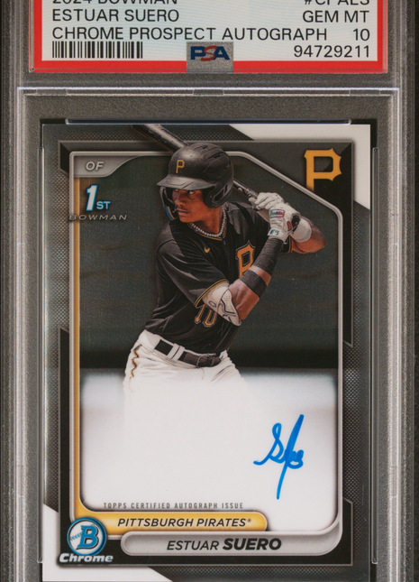 Estuar Suero PSA 10 2024 Bowman Chrome Prospect Autographs #CPAES