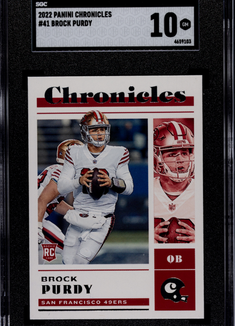Brock Purdy SGC 10 2022 Panini Chronicles #41