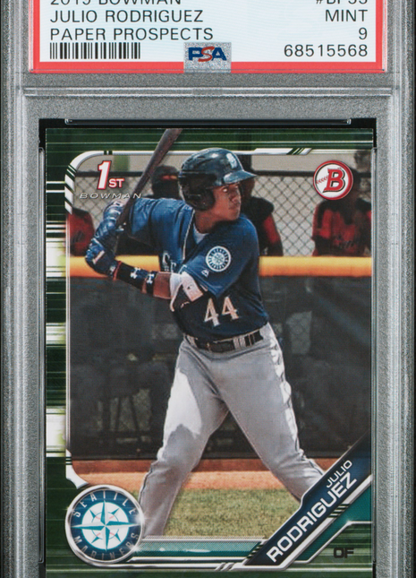 Julio Rodriguez PSA 9 2019 Bowman Paper Prospects #BP33