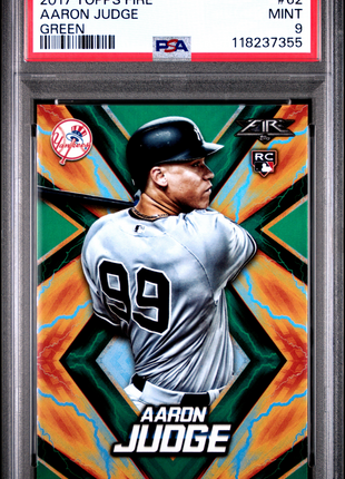 Aaron Judge PSA 9 2017 Topps Fire #62 Green