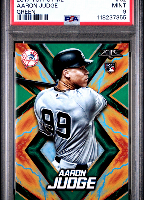 Aaron Judge PSA 9 2017 Topps Fire #62 Green