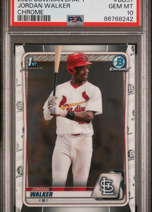 Jordan Walker PSA 10 2020 Bowman Draft #BD57 Chrome