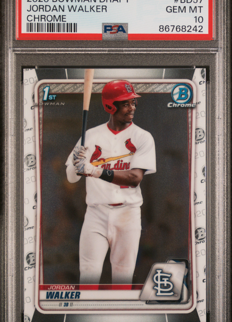 Jordan Walker PSA 10 2020 Bowman Draft #BD57 Chrome