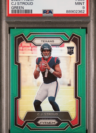 PSA 9 2023 Panini Prizm CJ Stroud #339 Green Prizm