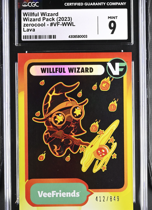 2023 VeeFriends Willful Wizard Lava /849 #VF-WWL CGC 9