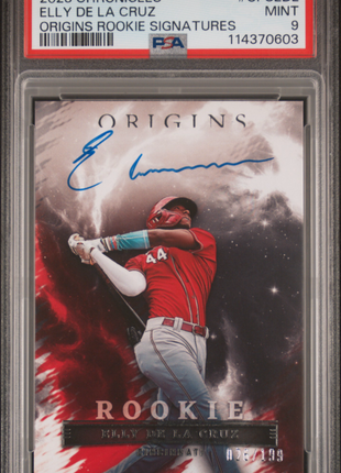 Elly De La Cruz PSA 9 2023 Panini Chronicles Origins Rookie Signatures #OPSEDL 026/199