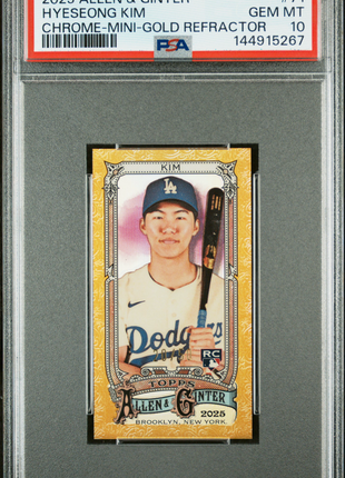 Hyeseong Kim PSA 10 2025 Topps Allen & Ginter #71 Chrome Mini Gold Refractor 20/40