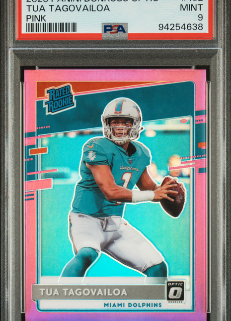 Tua Tagovailoa PSA 9 2020 Panini Donruss Optic #152 Pink