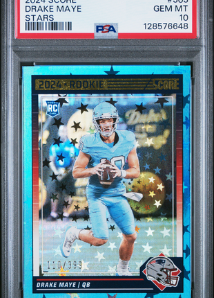 Drake Maye PSA 10 2024 Panini Score #303 Stars 110/399