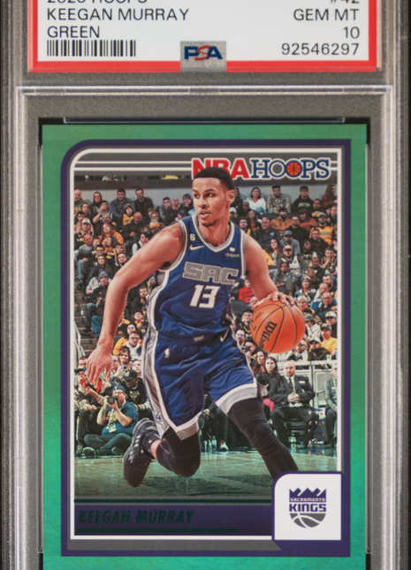 Keegan Murray PSA 10 2023 Panini NBA Hoops #42 Green