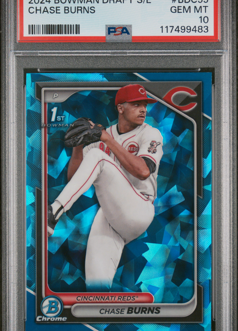 Chase Burns PSA 10 2024 Bowman Draft Sapphire Edition #BDC55