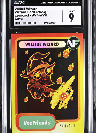 2023 VeeFriends Willful Wizard Lava /849 #VF-WWL CGC 9