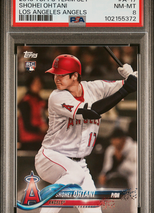 Shohei Ohtani PSA 8 2018 Topps Team Set Los Angeles Angels #A-17