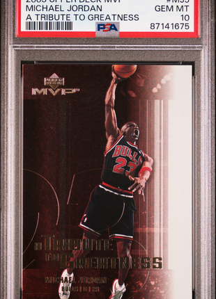 PSA 10 2003 Upper Deck MVP A Tribute To Greatness Michael Jordan #MJ5 A Tribute To Greatness