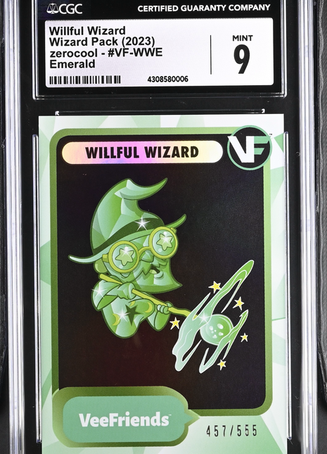 2023 VeeFriends Willful Wizard #VF-WWE English CGC 9 /555 Emerald GaryVee NSCC