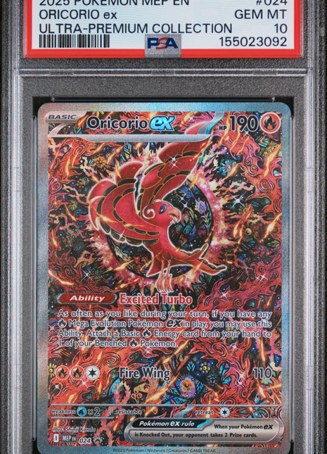 Pokemon Mep EN-Me Black Star Promo Oricorio EX 2025 #024 Ultra-Premium Collection PSA 10